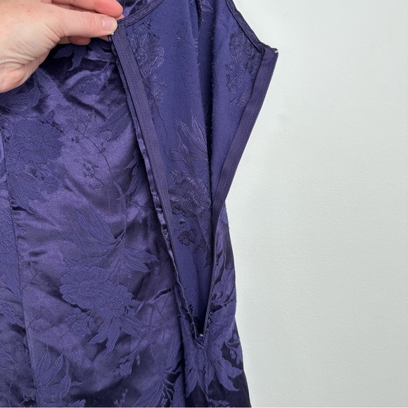 Byer California Dress Size Small Purple Floral Satin Whimsygoth Witchy Y2K Fairy - Picture 9 of 11